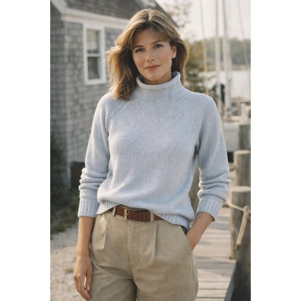 J Crew Always Womens 1988 Rollneck Sweater Sz XXS Gray Cotton Minimalist Preppy
